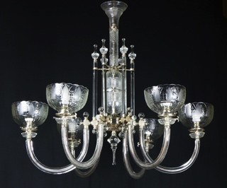 Lote 554: ARAÑA AL ESTILO DE LAS INGLESAS OSLER.  ARAÑA AL ESTILO DE LAS INGLESAS OSLER. 