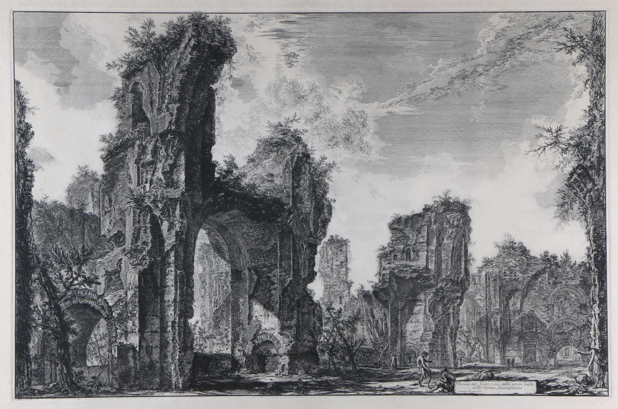 ANTIGUO GRABADO ITALIANO DE PIRANESI. ANTIGUO GRABADO ITALIANO DE PIRANESI.