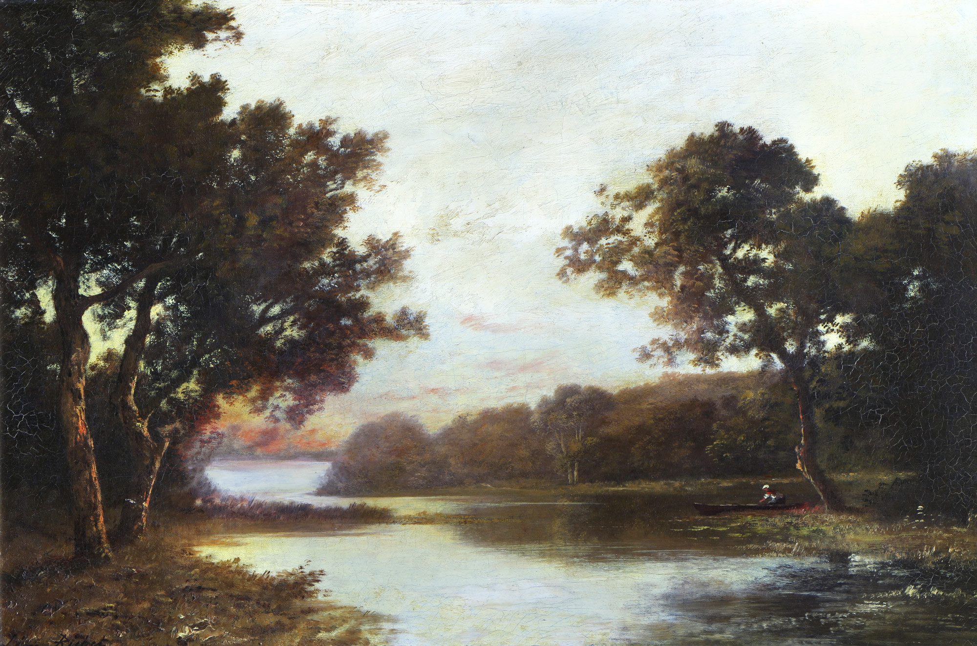 RICHET, Léon 'PAISAJE CON LAGO' RICHET, Léon 'PAISAJE CON LAGO'