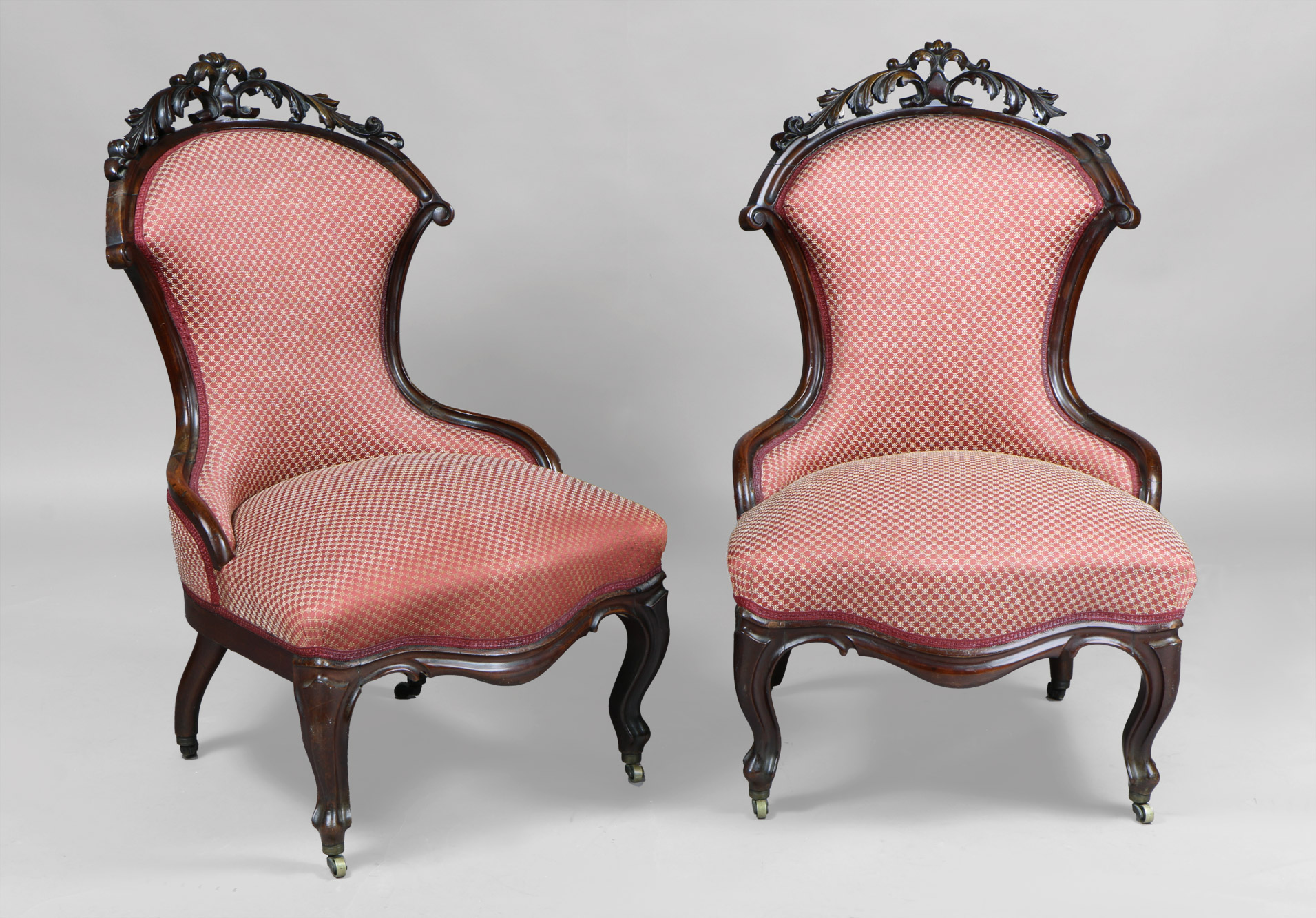 PAR DE BUTACAS INGLESAS VICTORIANAS. PAR DE BUTACAS INGLESAS VICTORIANAS.