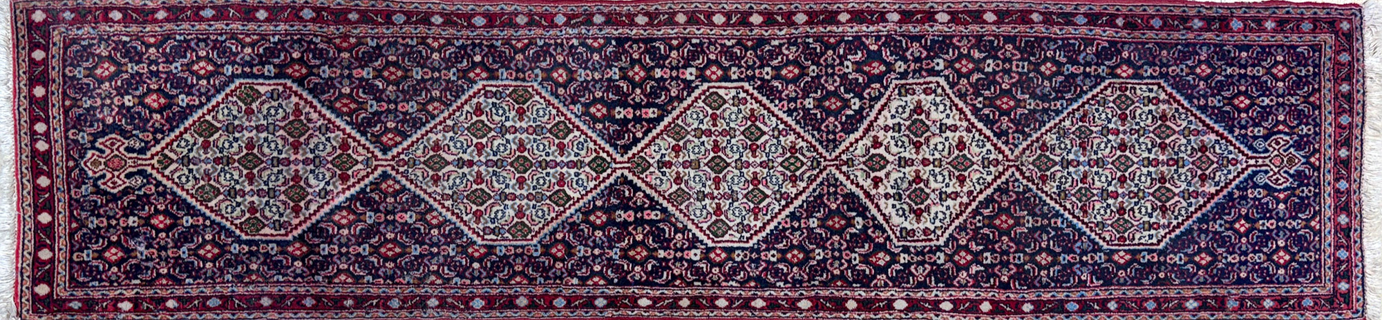  PEQUEÑA ALFOMBRA CAMINO PERSA DE LANA TEJIDA A MANO. 