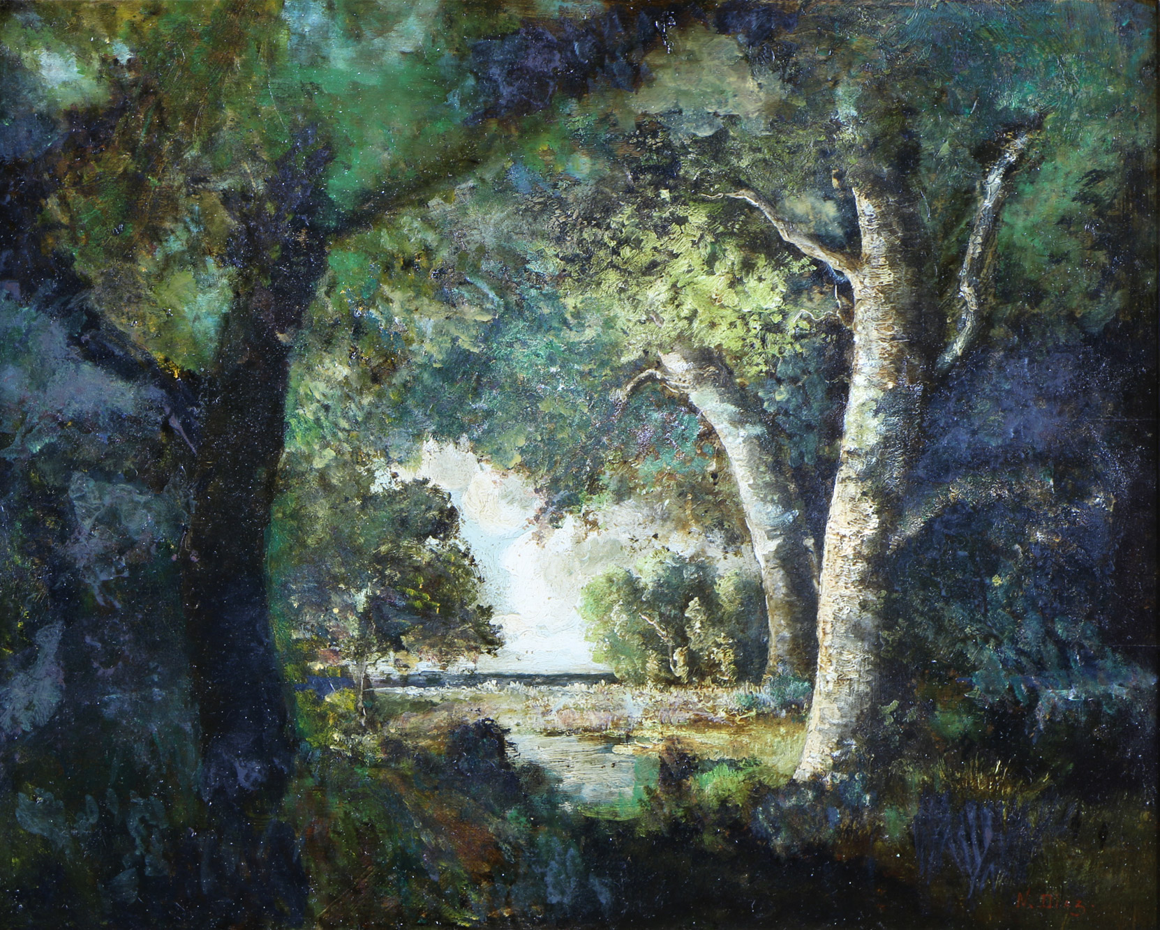 DIAZ DE LA PEÑA, Narcisse Virgile 'CLARO EN EL BOSQUE' DIAZ DE LA PEÑA, Narcisse Virgile 'CLARO EN EL BOSQUE'