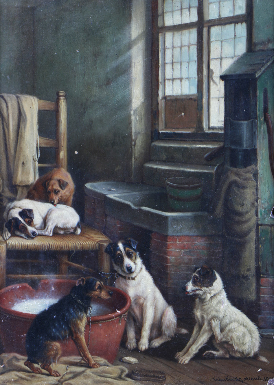 GARLAND, Valentine Thomas 'PERROS ESPERANDO EL BAÑO' 