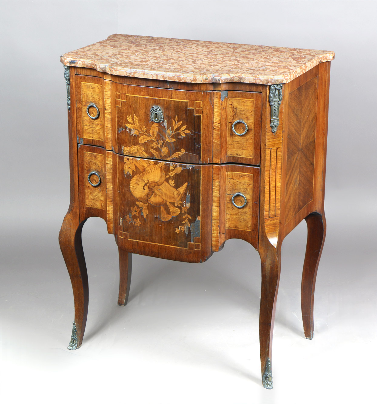  ANTIGUA PETIT COMODA FRANCESA DE ESTILO TRANSICION.