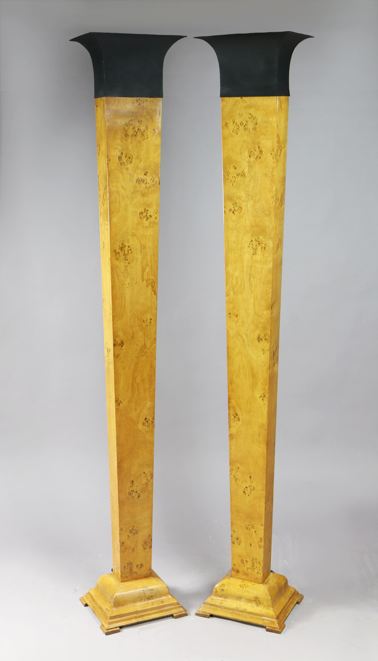  PAR DE LAMPARAS ALTAS DISEÑO ART DECO AL ESTILO RUHLMANN. 