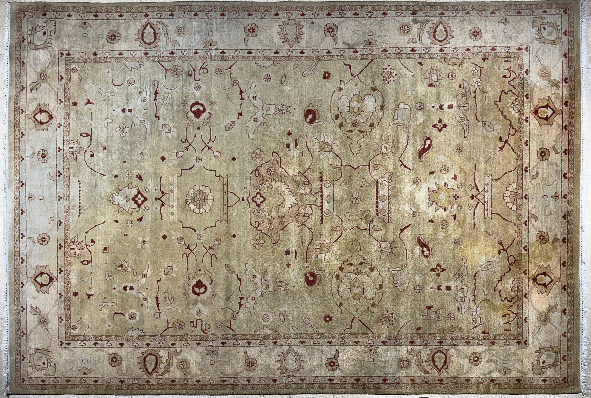 ALFOMBRA TURCA ZIEGLER DE LANA TEJIDA A MANO. ALFOMBRA TURCA ZIEGLER DE LANA TEJIDA A MANO.