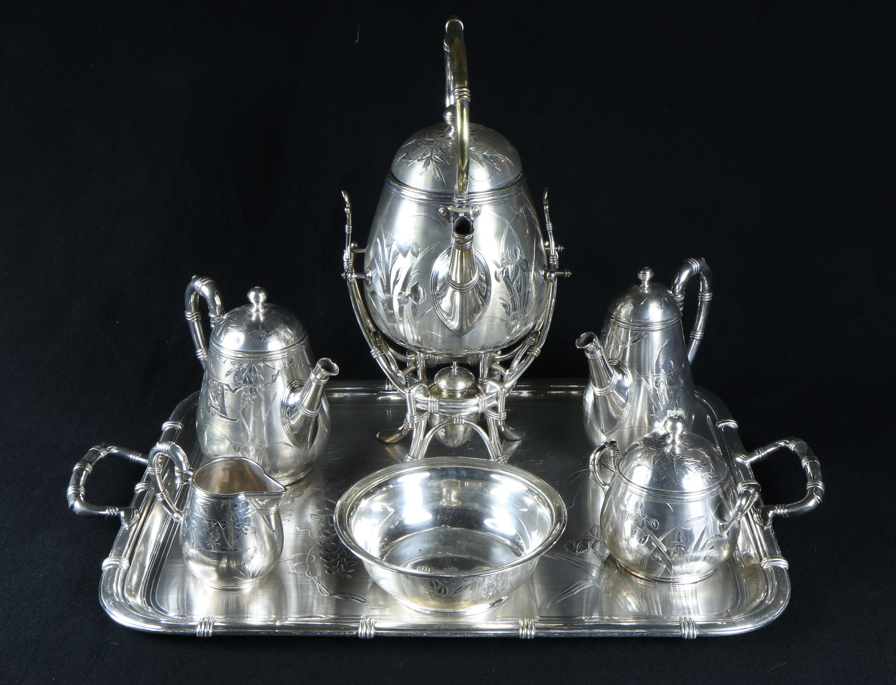 JUEGO DE METAL FRANCES CHRISTOFLE PARA TE Y CAFE. JUEGO DE METAL FRANCES CHRISTOFLE PARA TE Y CAFE.