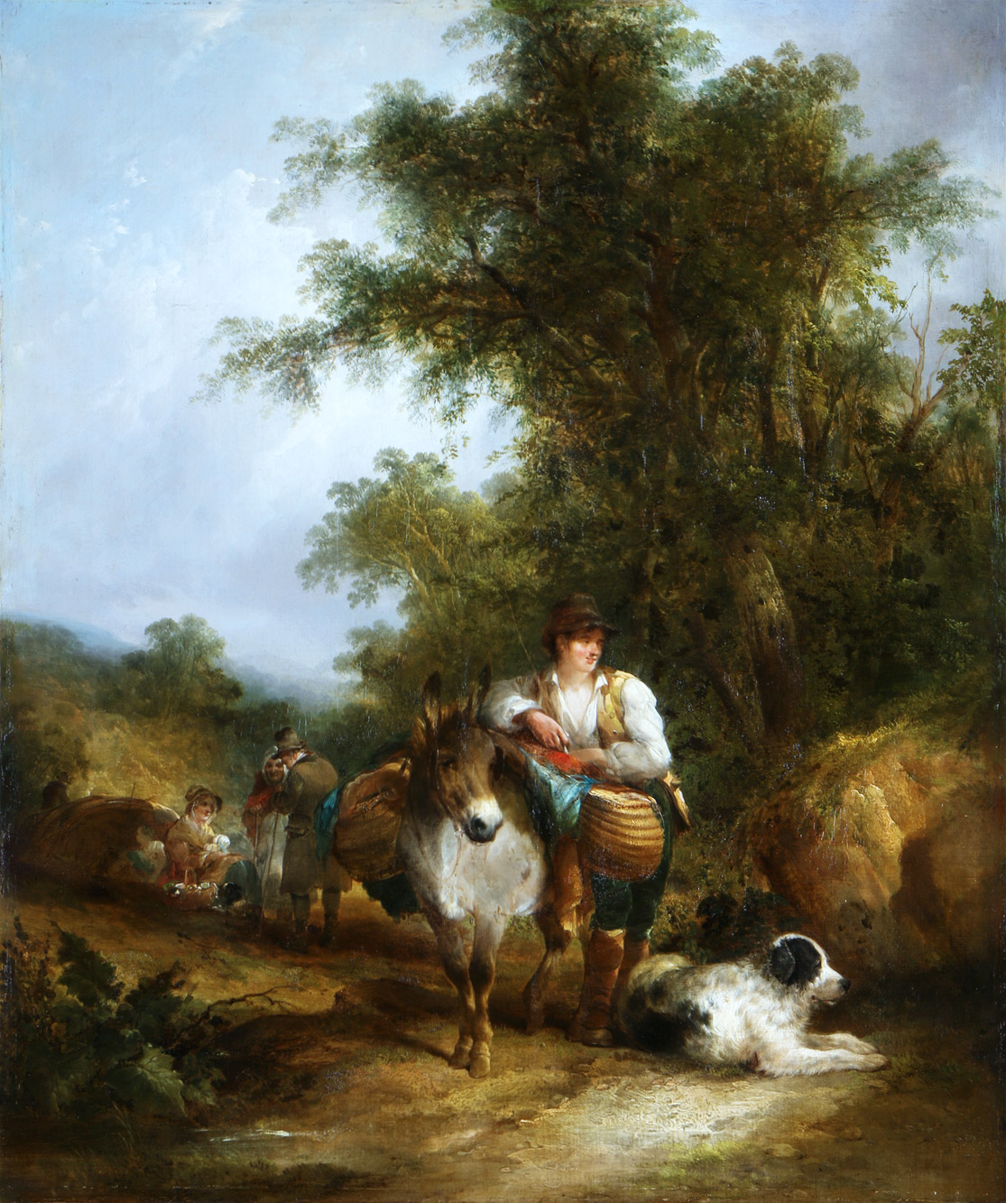 SHAYER, William I. 'CAMPESINOS CON BURRO, ALFORJAS Y PERRO' SHAYER, William I. 'CAMPESINOS CON BURRO, ALFORJAS Y PERRO'