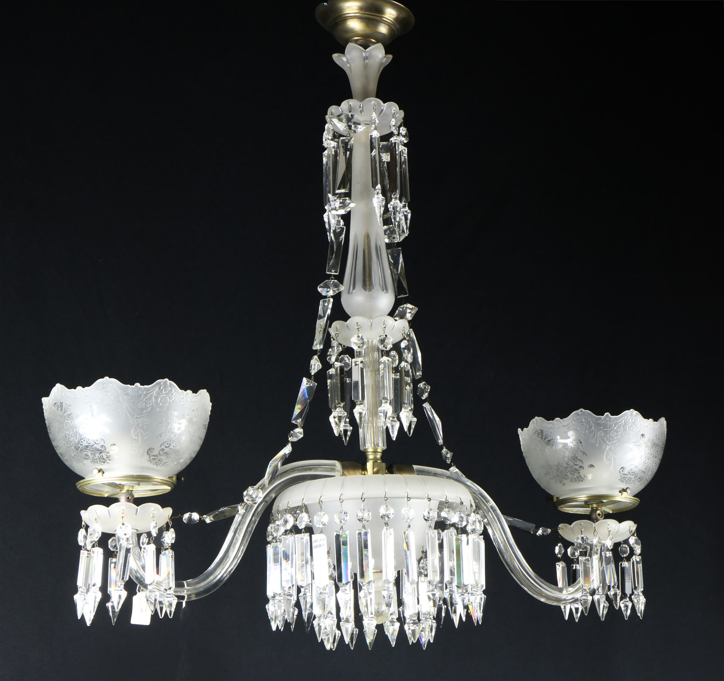  ARAÑA COLONIAL INGLESA DE MEDIO CRISTAL.