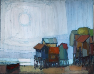 Lote 97: PEREZ, Ludovico 'PAISAJE DEL TIGRE' 