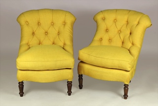 Lote 277: PAR DE ANTIGUAS BUTACAS INGLESAS VICTORIANAS.  PAR DE ANTIGUAS BUTACAS INGLESAS VICTORIANAS. 