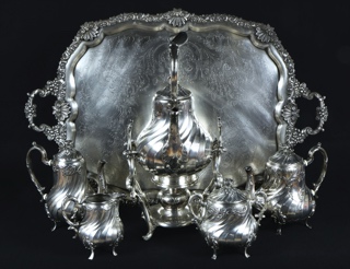 Lote 473: JUEGO DE METAL ALEMAN WMF PARA TE Y CAFE.  JUEGO DE METAL ALEMAN WMF PARA TE Y CAFE. 