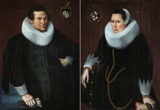 Lote 7: ANONIMO 'RETRATO DE DAMA' 'RETRATO DE CABALLERO' 