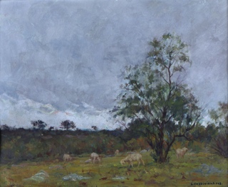 Lote 102: CORDIVIOLA, Luis Adolfo 'OVEJAS PASTANDO' 