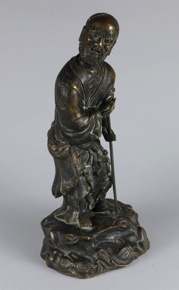 Lote 510: ANTIGUA FIGURA CHINA DE BRONCE PATINADO.  ANTIGUA FIGURA CHINA DE BRONCE PATINADO. 