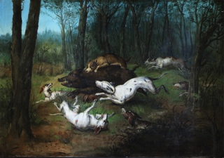 Lote 62: ANONIMO 'CACERIA DEL JABALI' 