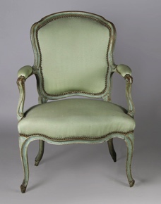 Lote 236: ANTIGUO SILLON FRANCES DE EPOCA LUIS XV.  ANTIGUO SILLON FRANCES DE EPOCA LUIS XV. 
