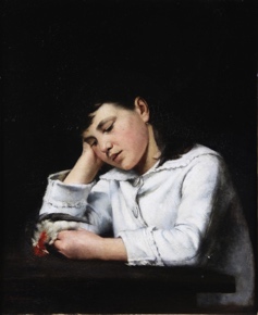 Lote 28: MENDILAHARZU, Graciano 'NIÑA CON CARDENAL' 