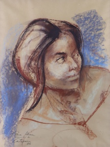 Lote 66: CASTAGNINO, Juan Carlos 'RETRATO DE MUJER DE PERFIL'