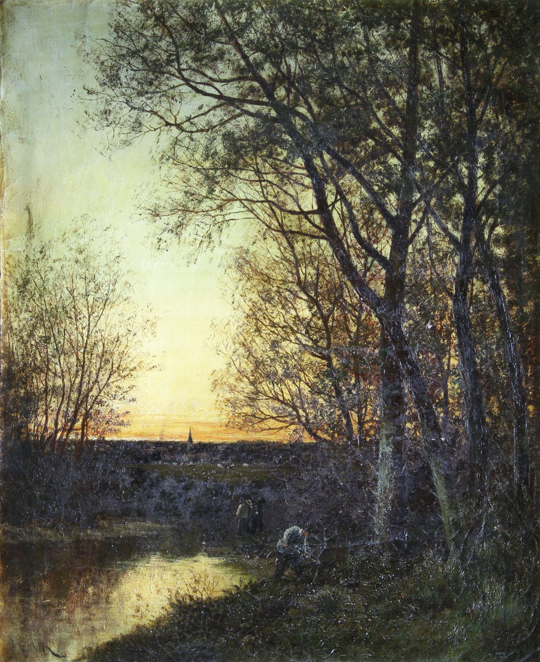 van WYK, Henri 'ATARDECER EN EL BOSQUE' 