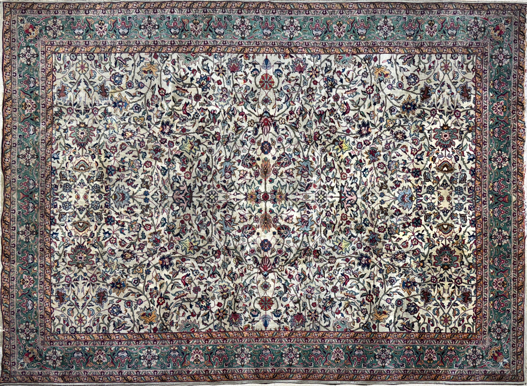  ALFOMBRA PERSA KIRMAN DE LANA TEJIDA A MANO.