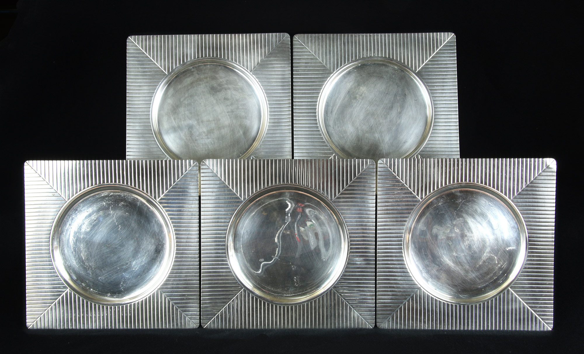 DIEZ PLATOS DE SITIO DE PLATA NACIONAL 925 SELLADA. DIEZ PLATOS DE SITIO DE PLATA NACIONAL 925 SELLADA.