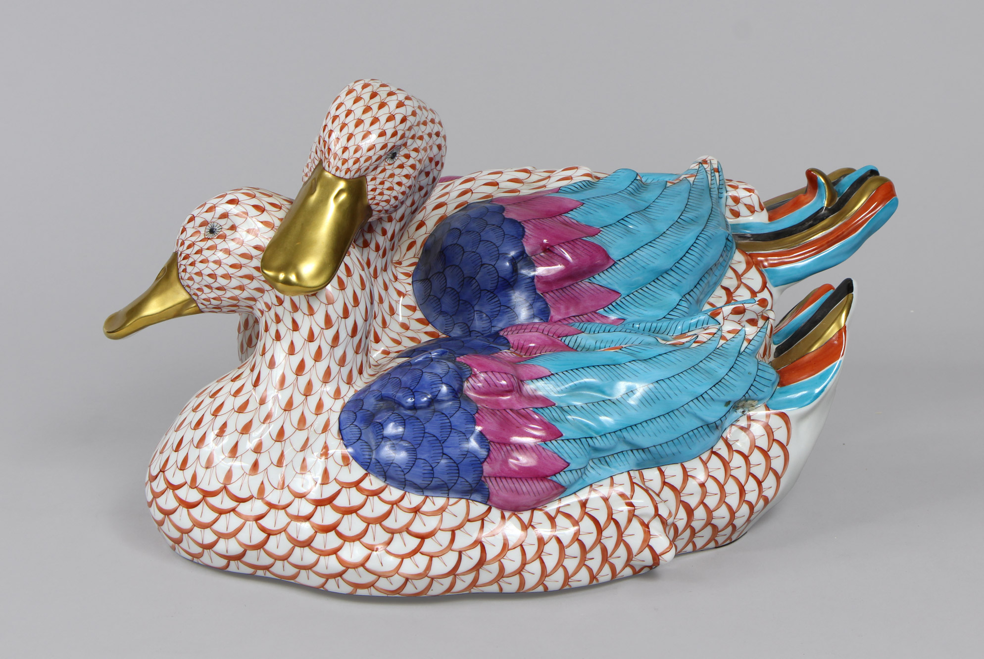  GRAN GRUPO DE PORCELANA HUNGARA DE HEREND.