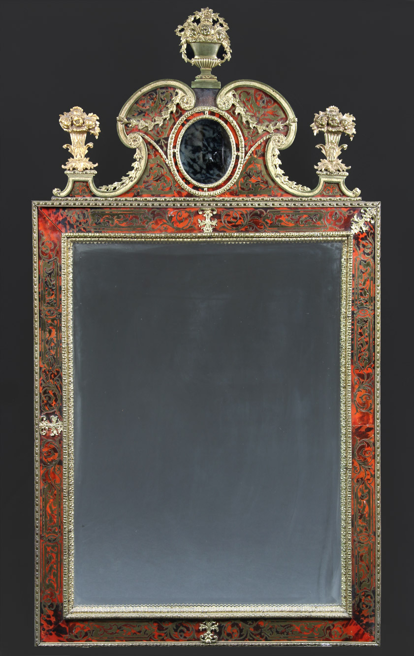 ANTIGUO ESPEJO FRANCÉS ESTILO BOULLE PARA SALA. ANTIGUO ESPEJO FRANCÉS ESTILO BOULLE PARA SALA.