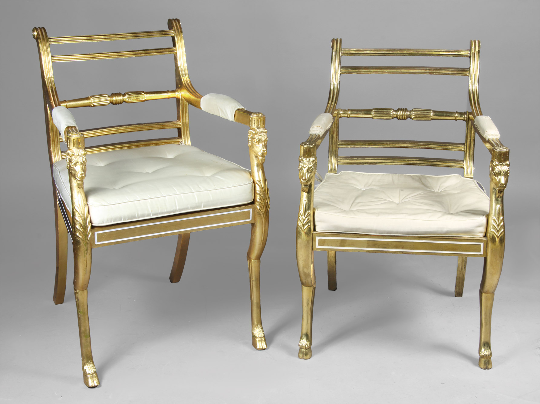  PAR DE SILLONES DE ESTILO FRANCES IMPERIO.