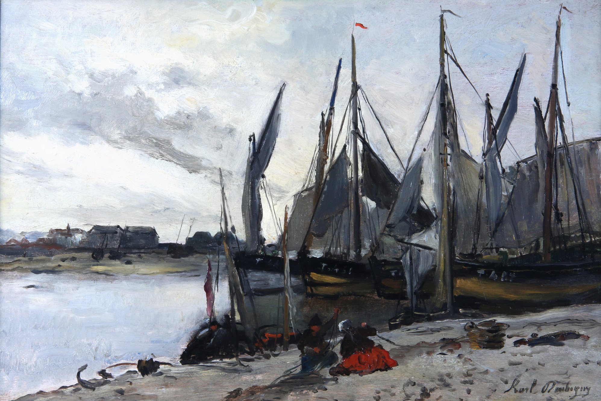 DAUBIGNY, Karl Pierre  'PREPARATIFS DE PECHE'