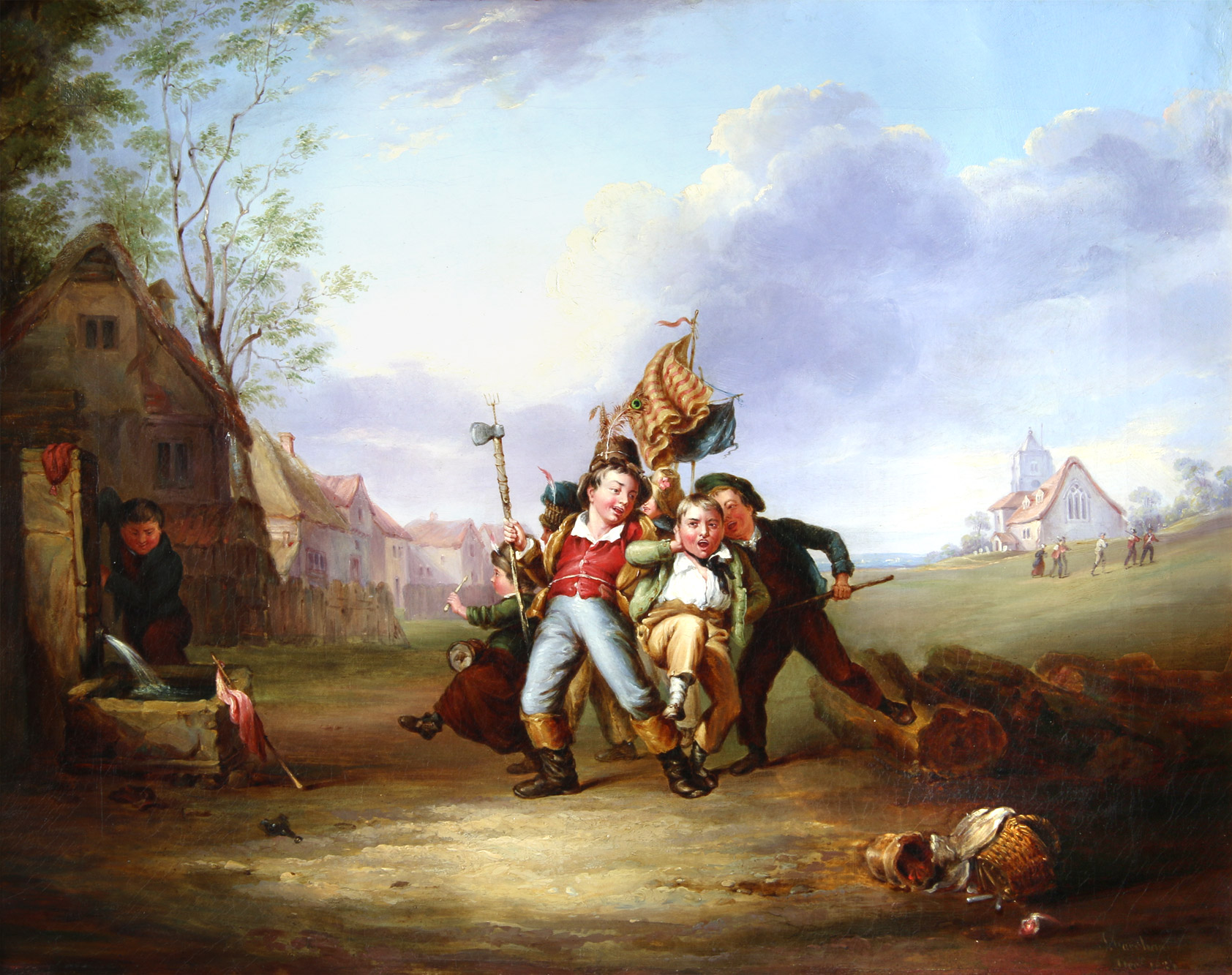 MARCHANT DUBOIS D'HAULT, Jehan 'CHILDREN PLAYING AT THE FARMYARD'