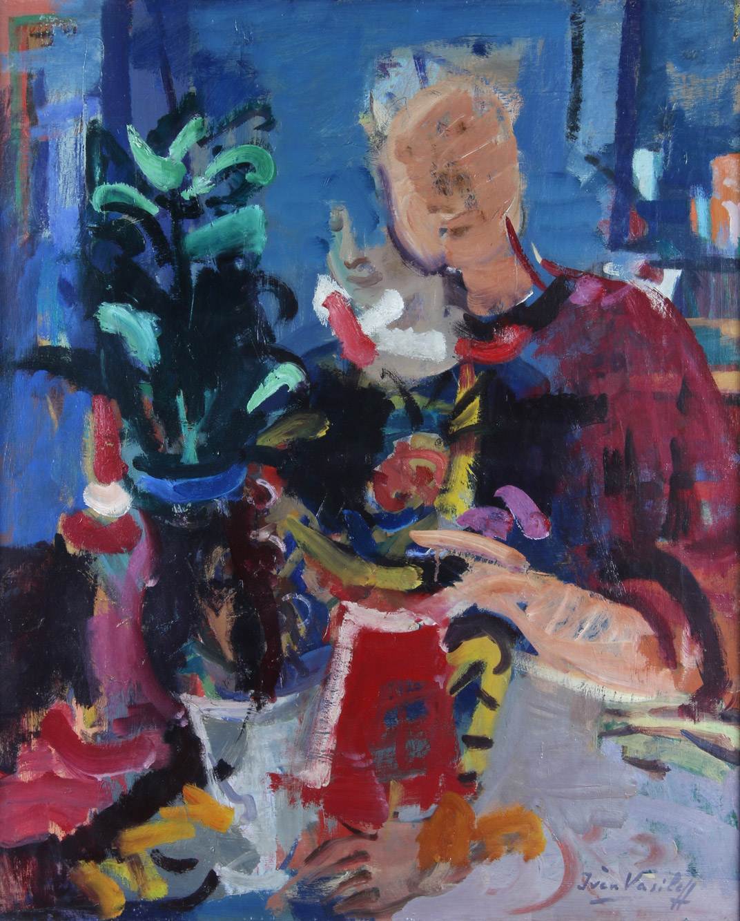 VASILEFF, Iván 'FIGURA CON FLORES'