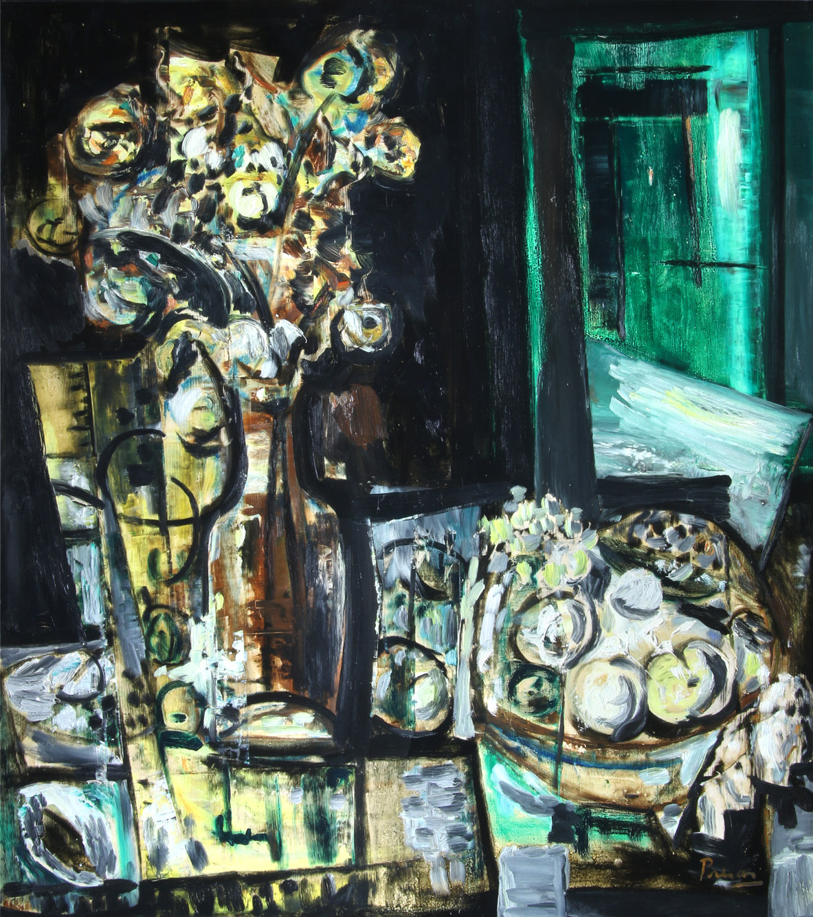 PRESAS, Leopoldo 'COMPOSICION CON FRUTAS Y FLORES' 