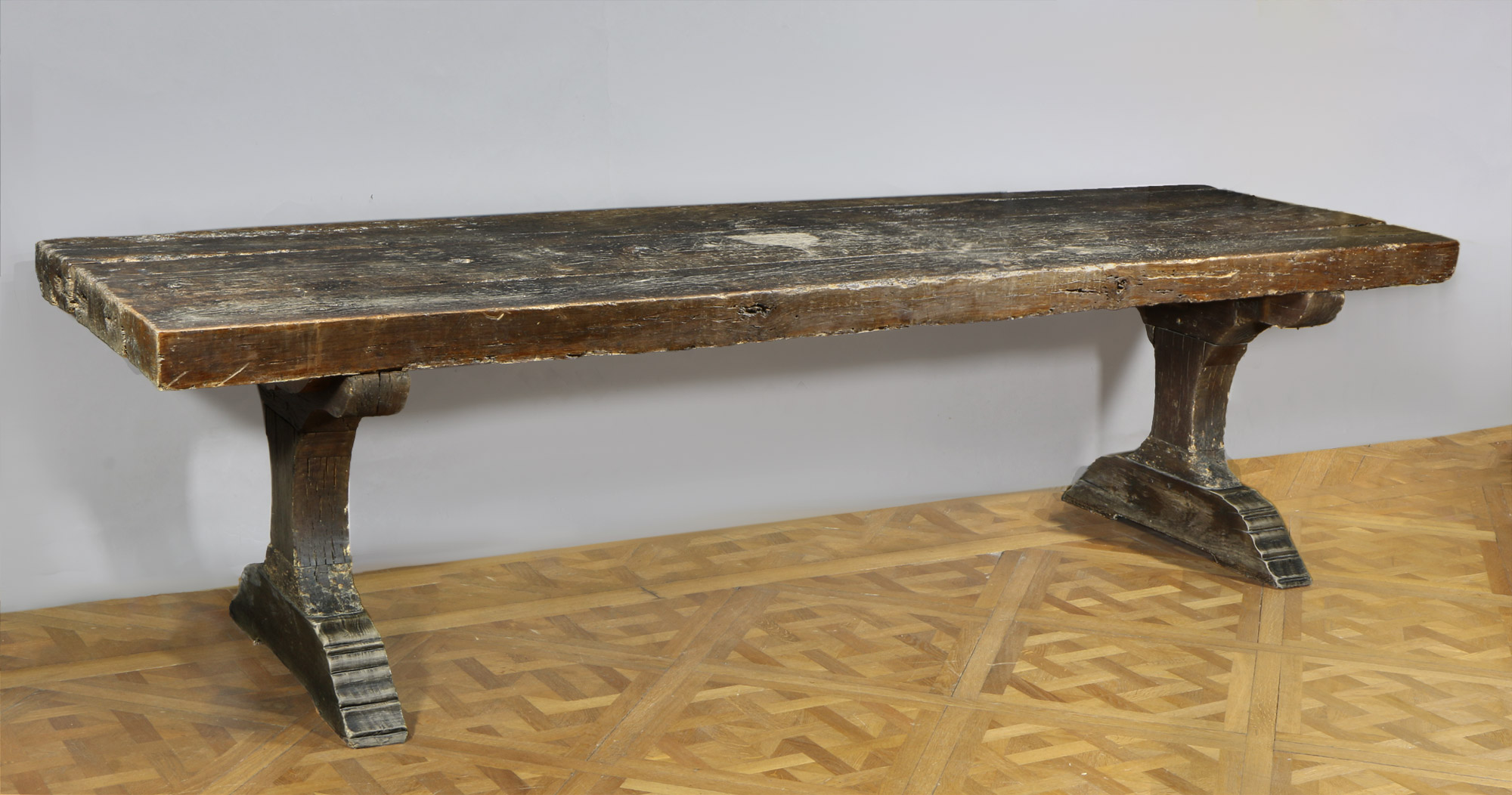 GRAN MESA RUSTICA ANTIGUA DE REFECTORIO SIGLO XIX. GRAN MESA RUSTICA ANTIGUA DE REFECTORIO SIGLO XIX.