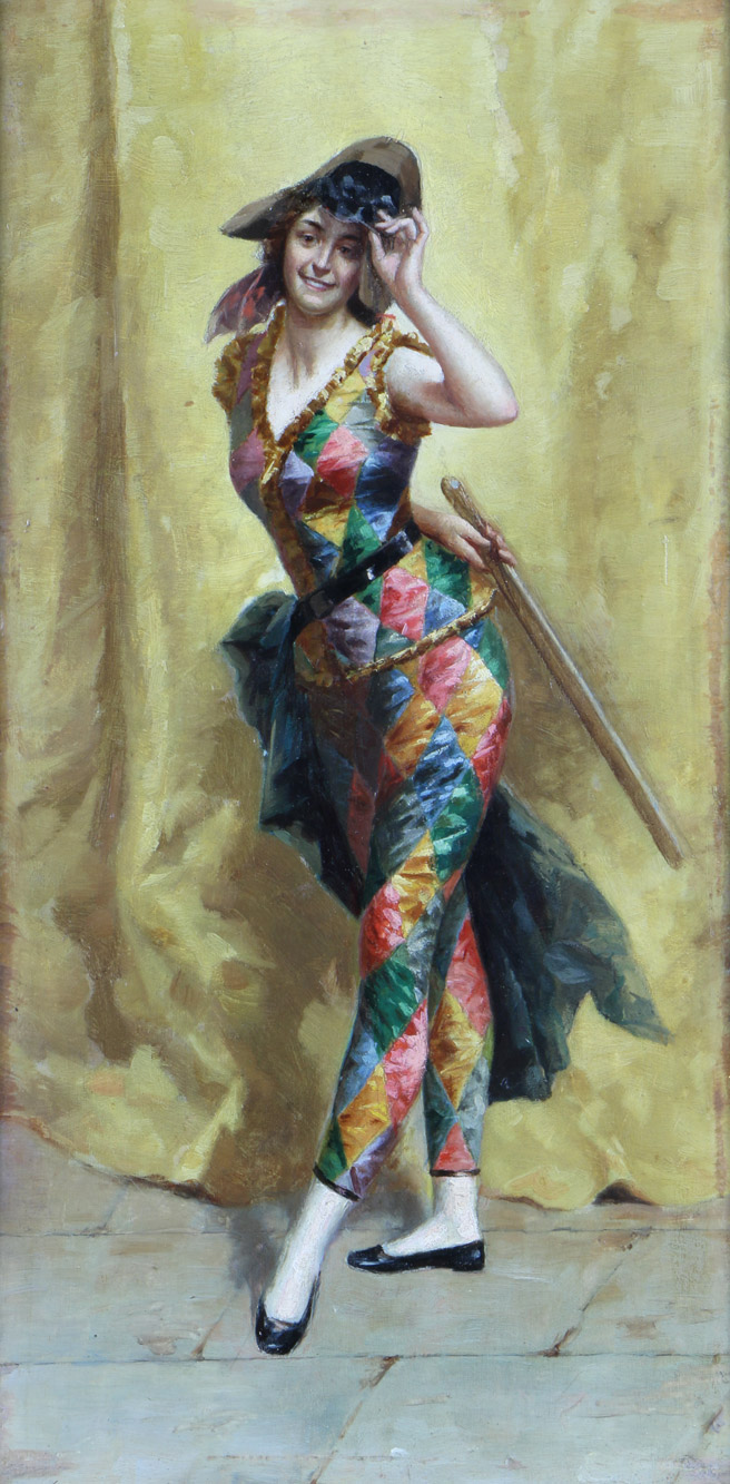 BAYARD, Emile Antoine 'MUJER ARLEQUIN' 