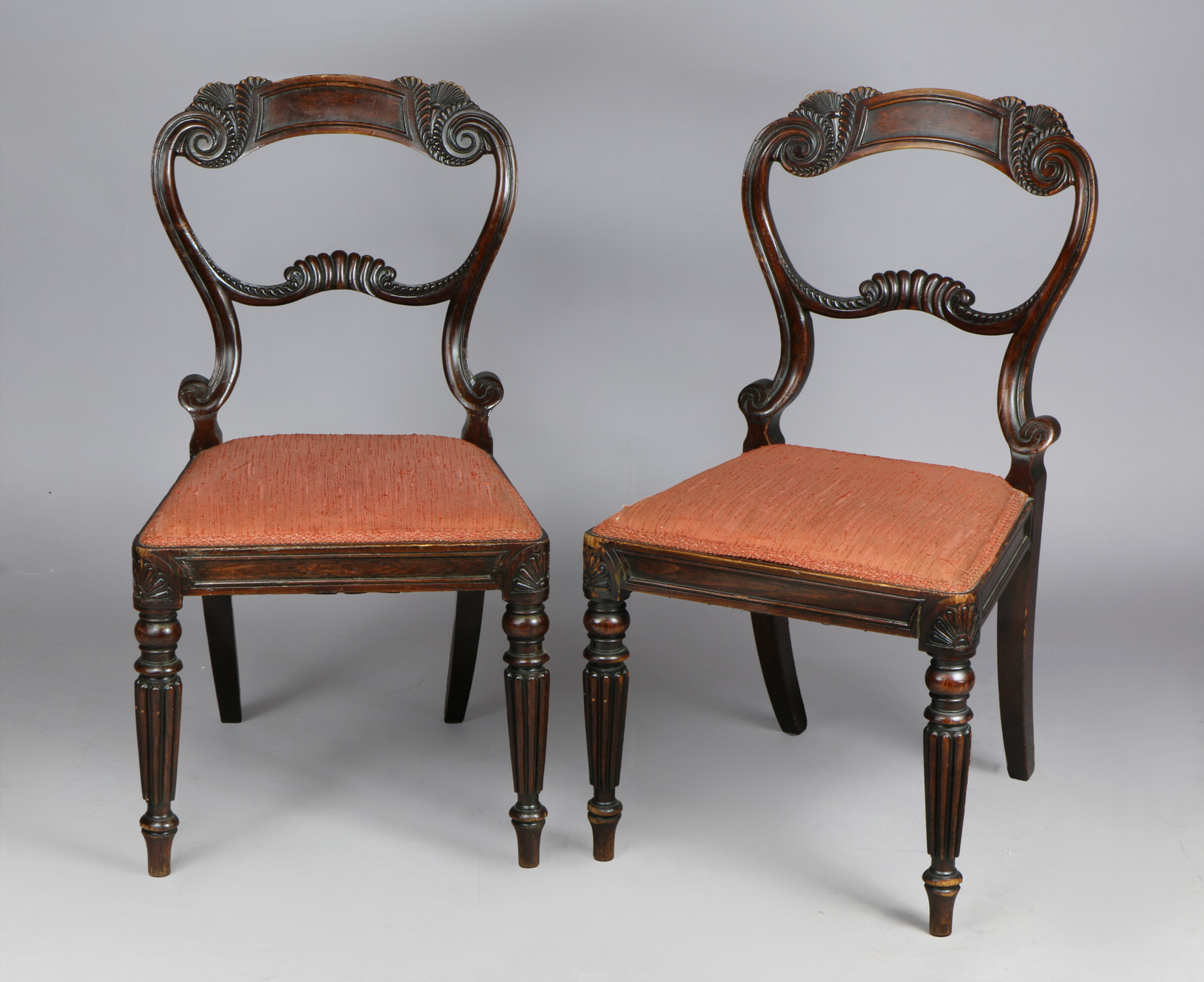 PAR DE SILLAS INGLESAS EPOCA GUILLERMO IV. PAR DE SILLAS INGLESAS EPOCA GUILLERMO IV.