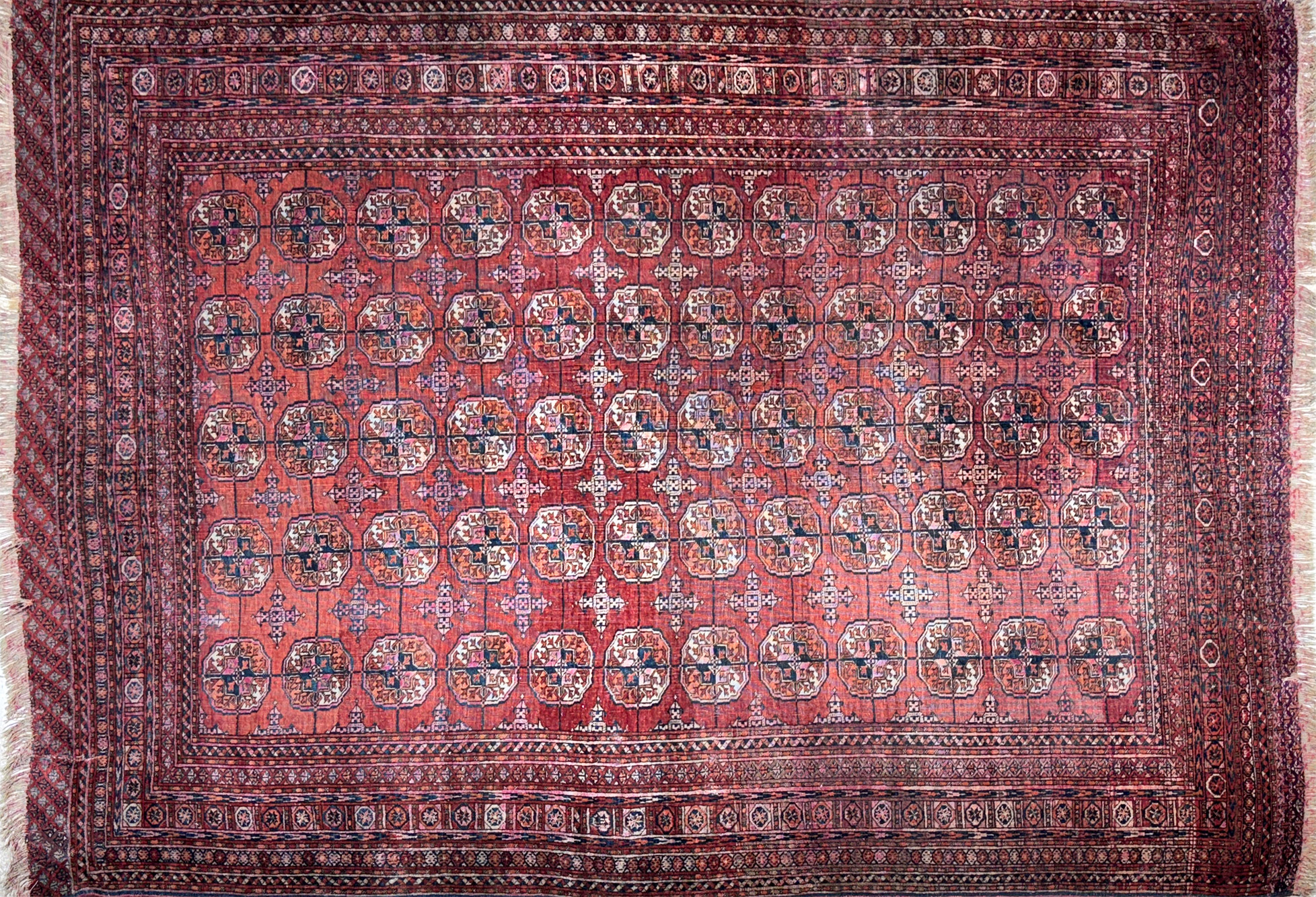 ALFOMBRA BOUCKARA DE LANA TEJIDA A MANO. ALFOMBRA BOUCKARA DE LANA TEJIDA A MANO.