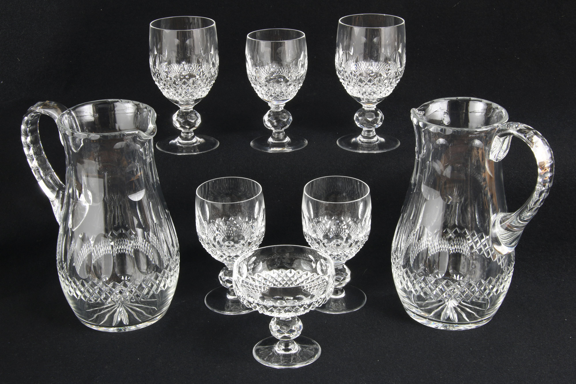 JUEGO DE COPAS DE CRISTAL INGLES SPODE SELLADO. JUEGO DE COPAS DE CRISTAL INGLES SPODE SELLADO.