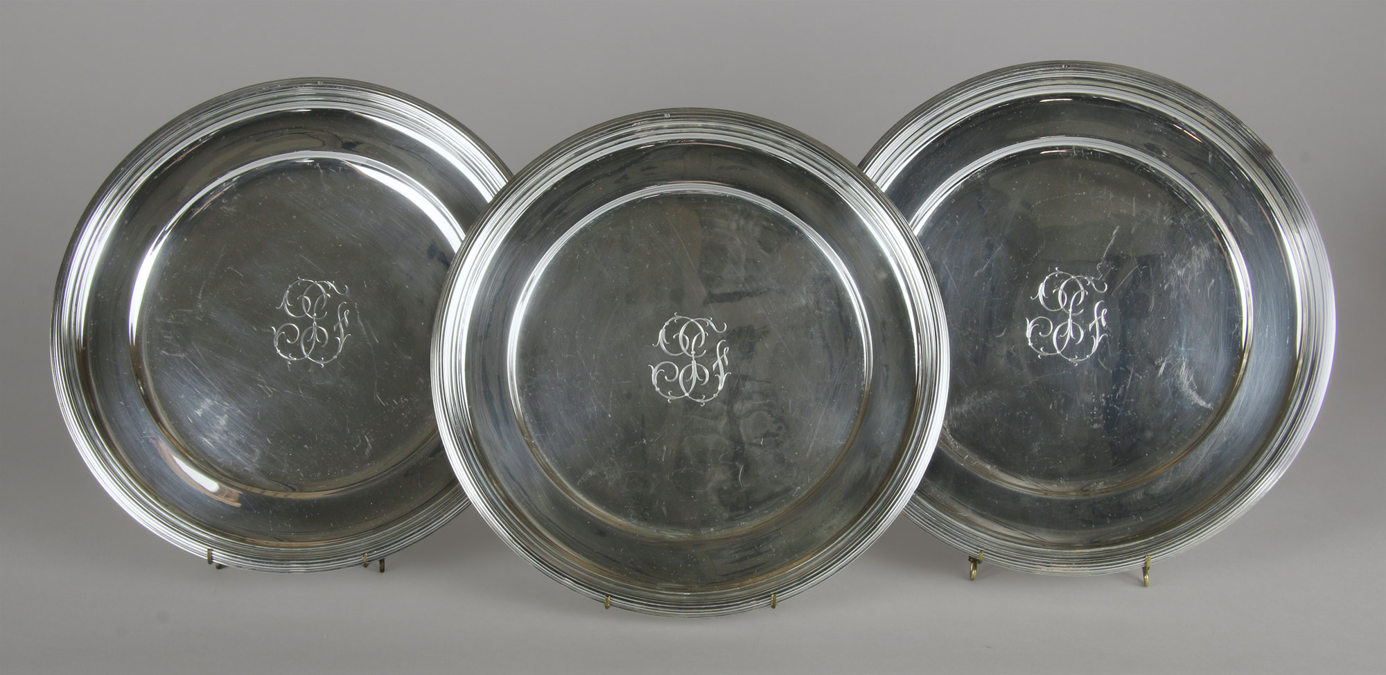 SEIS PLATOS DE SITIO DE PLATA FRANCESA PUIFORCAT. SEIS PLATOS DE SITIO DE PLATA FRANCESA PUIFORCAT.