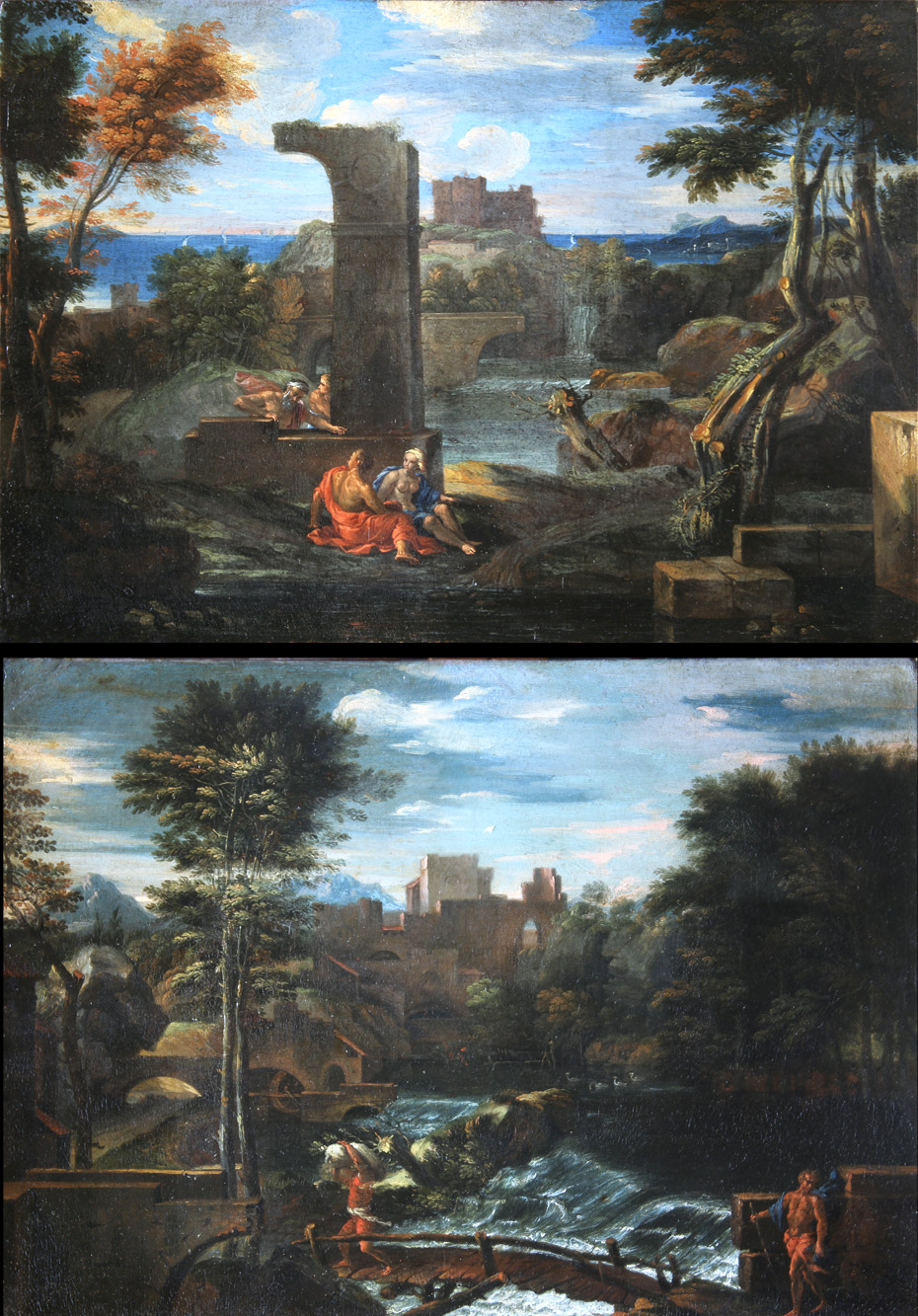 DUGHET, Gaspar 'PAISAJES CON PERSONAJES Y RUINAS'