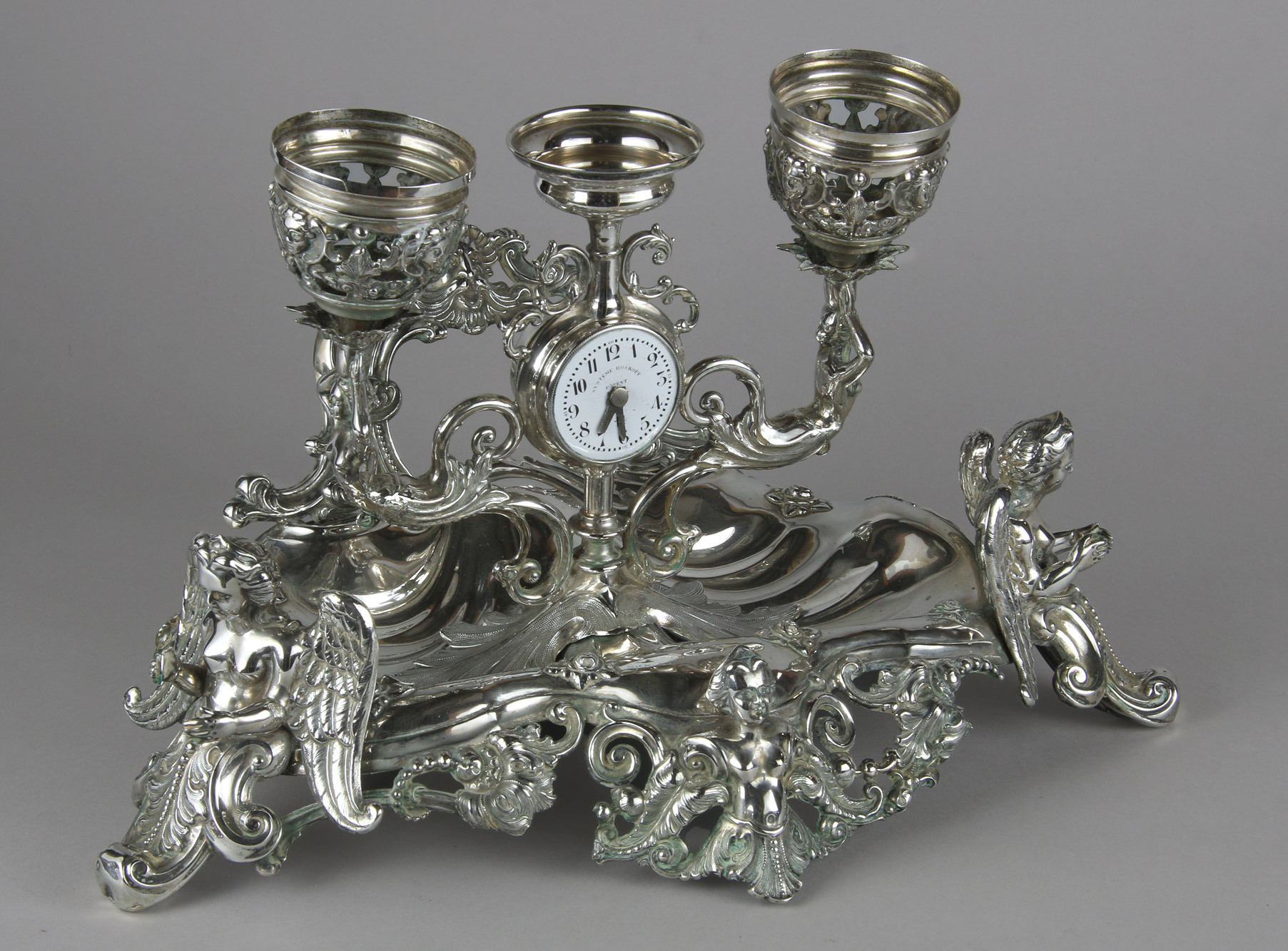 TINTERO O CENTRO DE PLATA ALEMANA 800 SELLADA. TINTERO O CENTRO DE PLATA ALEMANA 800 SELLADA.