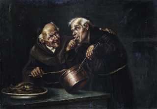 Lote 75: 'FRAILES EN UN INTERIOR'  'FRAILES EN UN INTERIOR' 