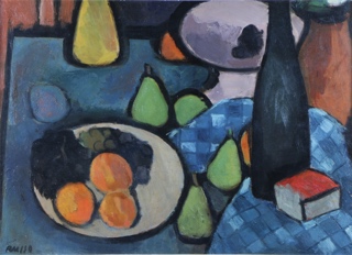 Lote 122: RUSSO, Raúl 'BOTELLA Y FRUTAS'