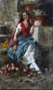 Lote 11: IROLLI, Vincenzo 'VENDEDORA DE CEBOLLAS' 