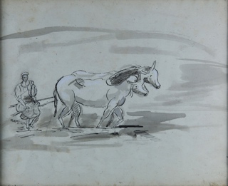 Lote 77: AYAD, Ragheb 'ARANDO CON BUEYES'