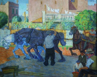 Lote 142: MAZZA, Raúl 'CABALLOS DE TIRO' 