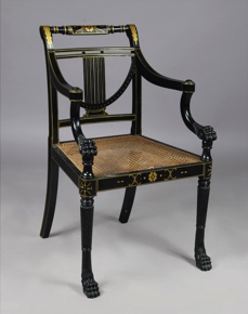 Lote 274: SILLON INGLES DE ESTILO REGENCY. SILLON INGLES DE ESTILO REGENCY.