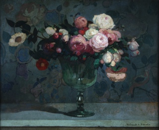 Lote 43: GUIRAND DE SCEVOLA, Lucien Victor 'VASE AUX FLEURS'