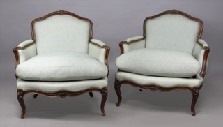 Lote 429: PAR DE SILLONES FRANCESES DE ESTILO REGENCE. PAR DE SILLONES FRANCESES DE ESTILO REGENCE.