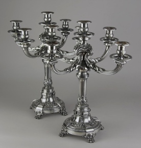 Lote 517: PAR DE IMPORTANTES CANDELABROS FRANCESES TETARD. PAR DE IMPORTANTES CANDELABROS FRANCESES TETARD.